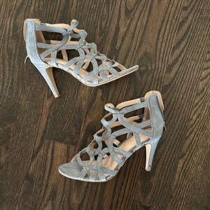 grey suede heels